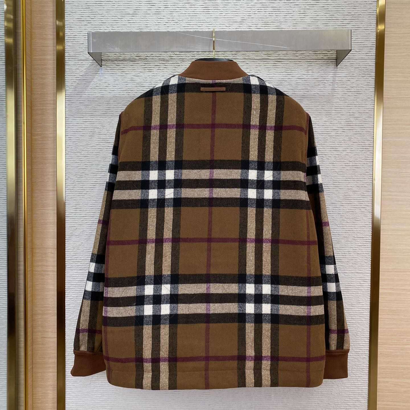 Burberry Check Wool Blend Bomber Jacket - EUR FASHION