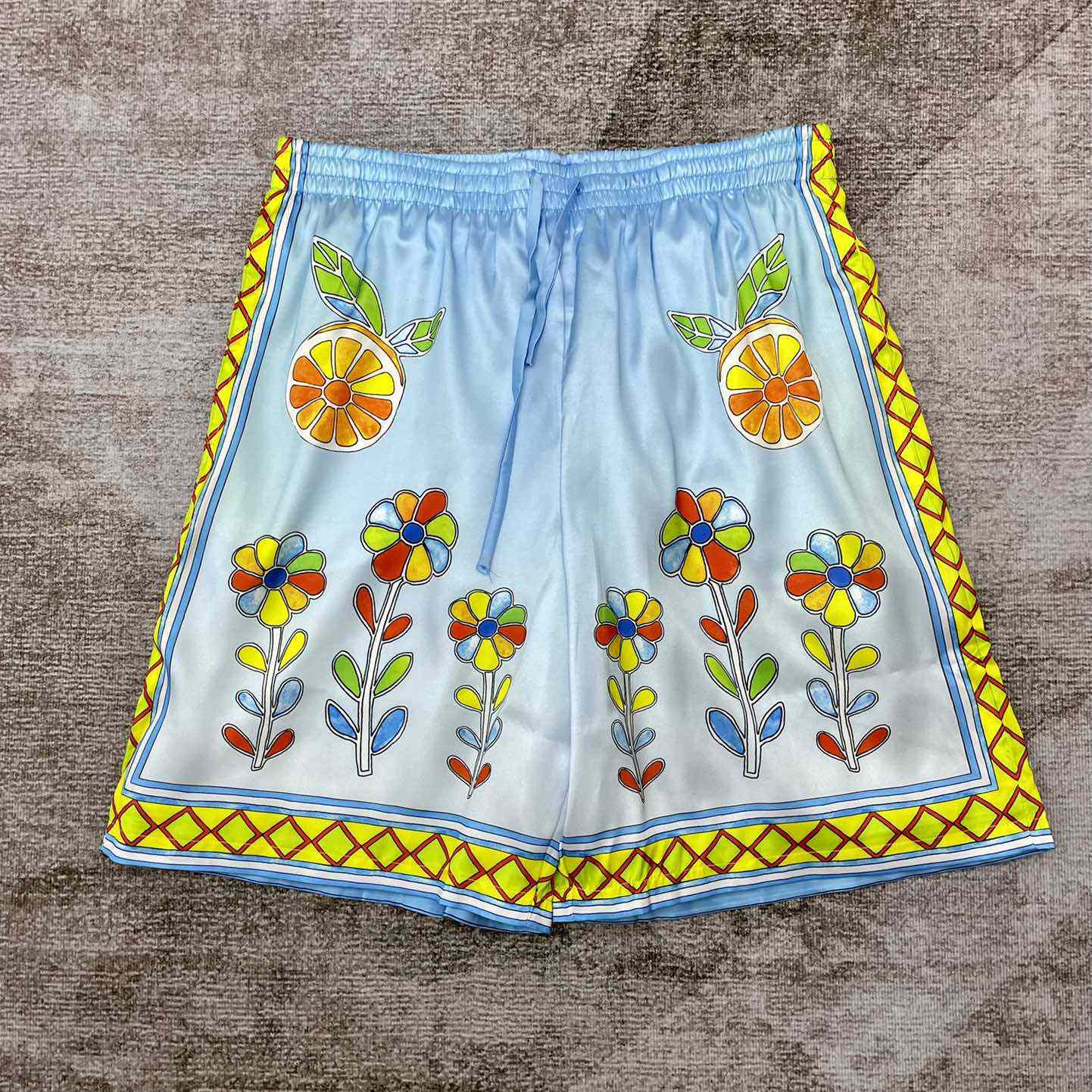 Casablanca Silk Shorts With Drawstrings    CA3487 - EUR FASHION