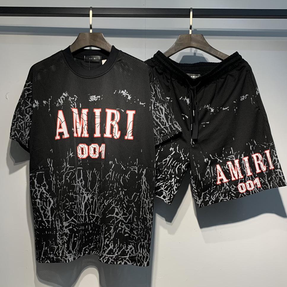 Amiri Logo Cotton Shorts & Tee - EUR FASHION