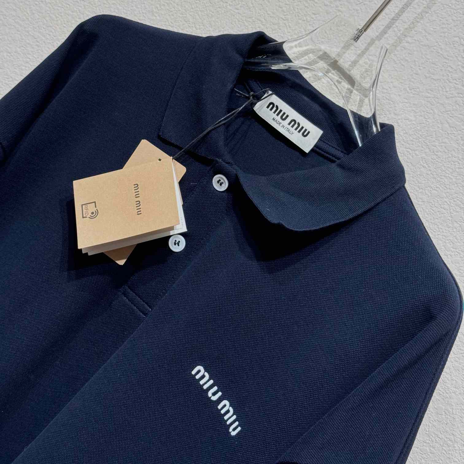 Miu Miu Cotton Piqué Polo Shirt - EUR FASHION