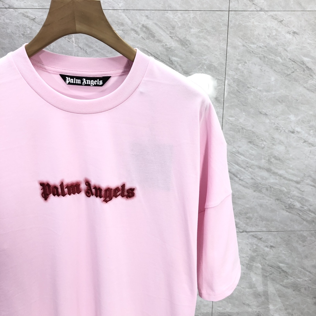 Palm Angels Neon Logo T-Shirt  - EUR FASHION