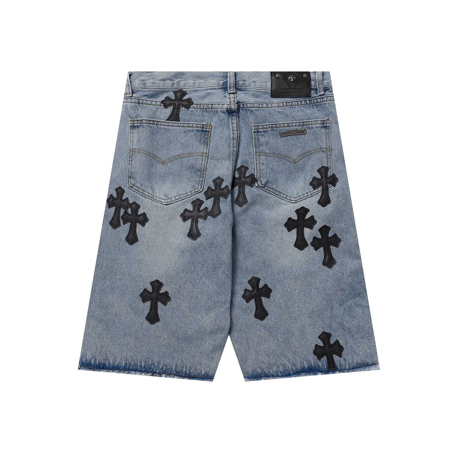 Chrome Hearts Cross Patch Denim Shorts - EUR FASHION