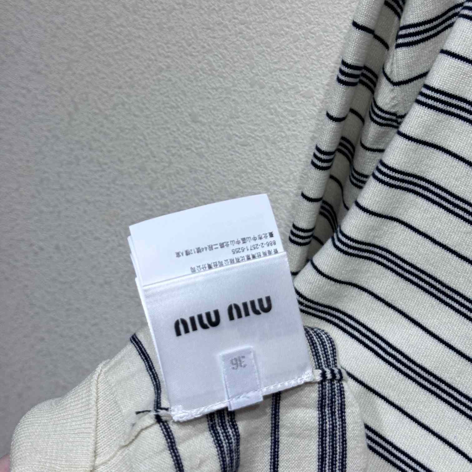 Miu Miu Logo-print Striped Polo Shirt - EUR FASHION