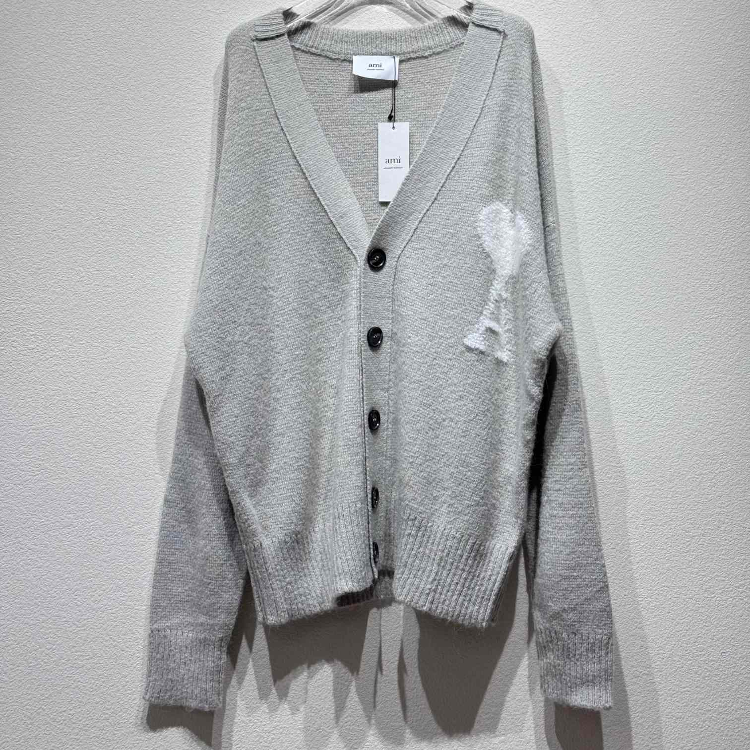 Ami Off-white Ami De Coeur Cardigan - EUR FASHION