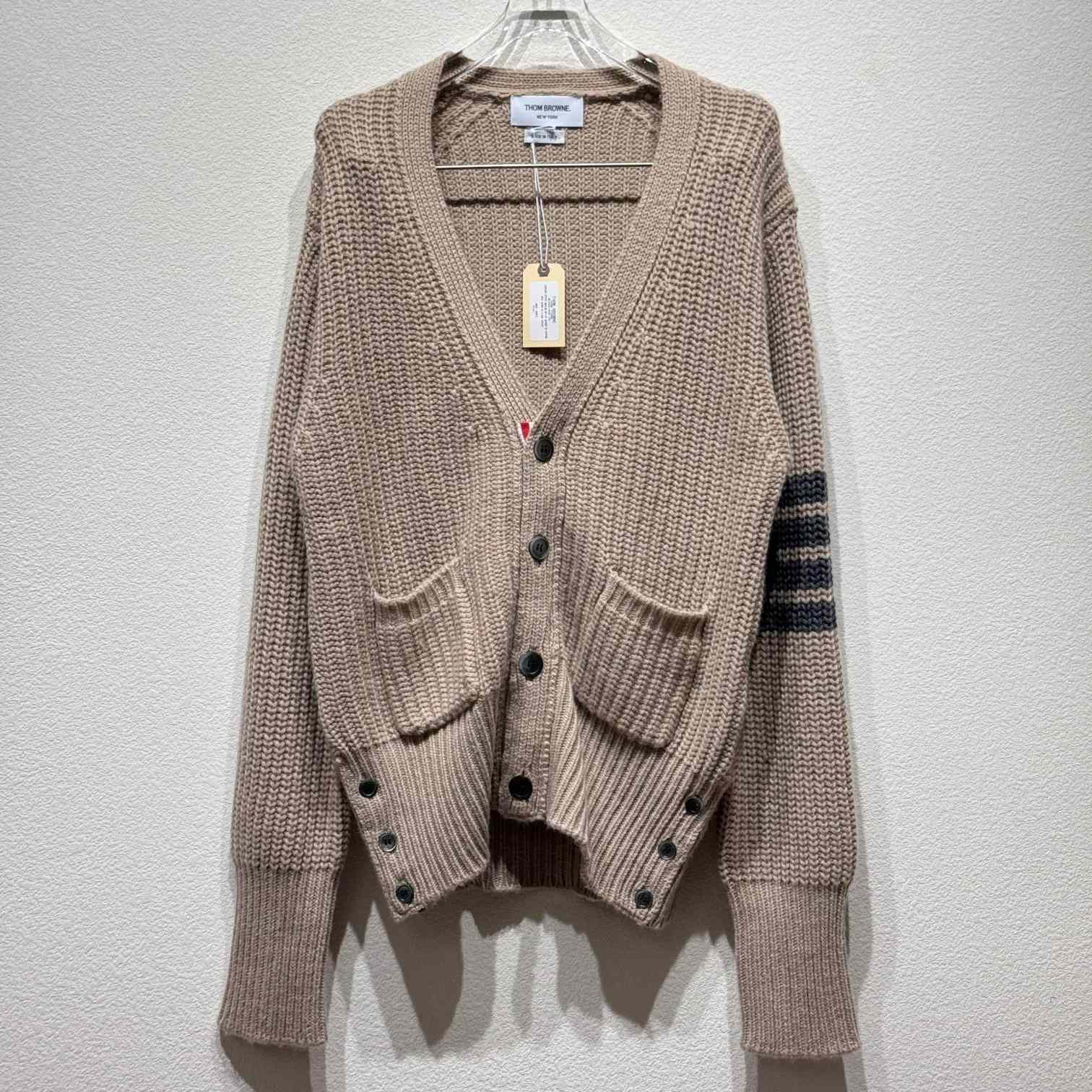 Thom Browne 4-Bar Oversize Wool Cardigan - EUR FASHION