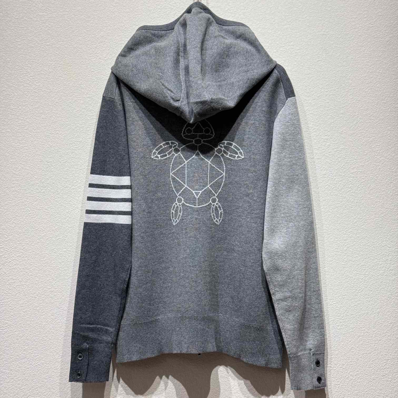 Thom Browne 4-Bar Hooded Sweatshirt - EUR FASHION