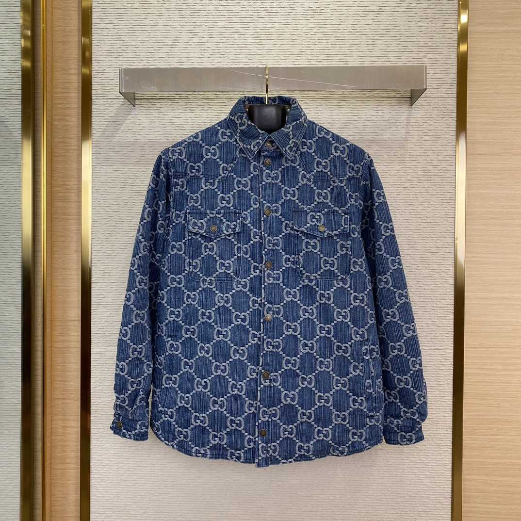 Gucci GG Jacquard Denim Shirt - EUR FASHION