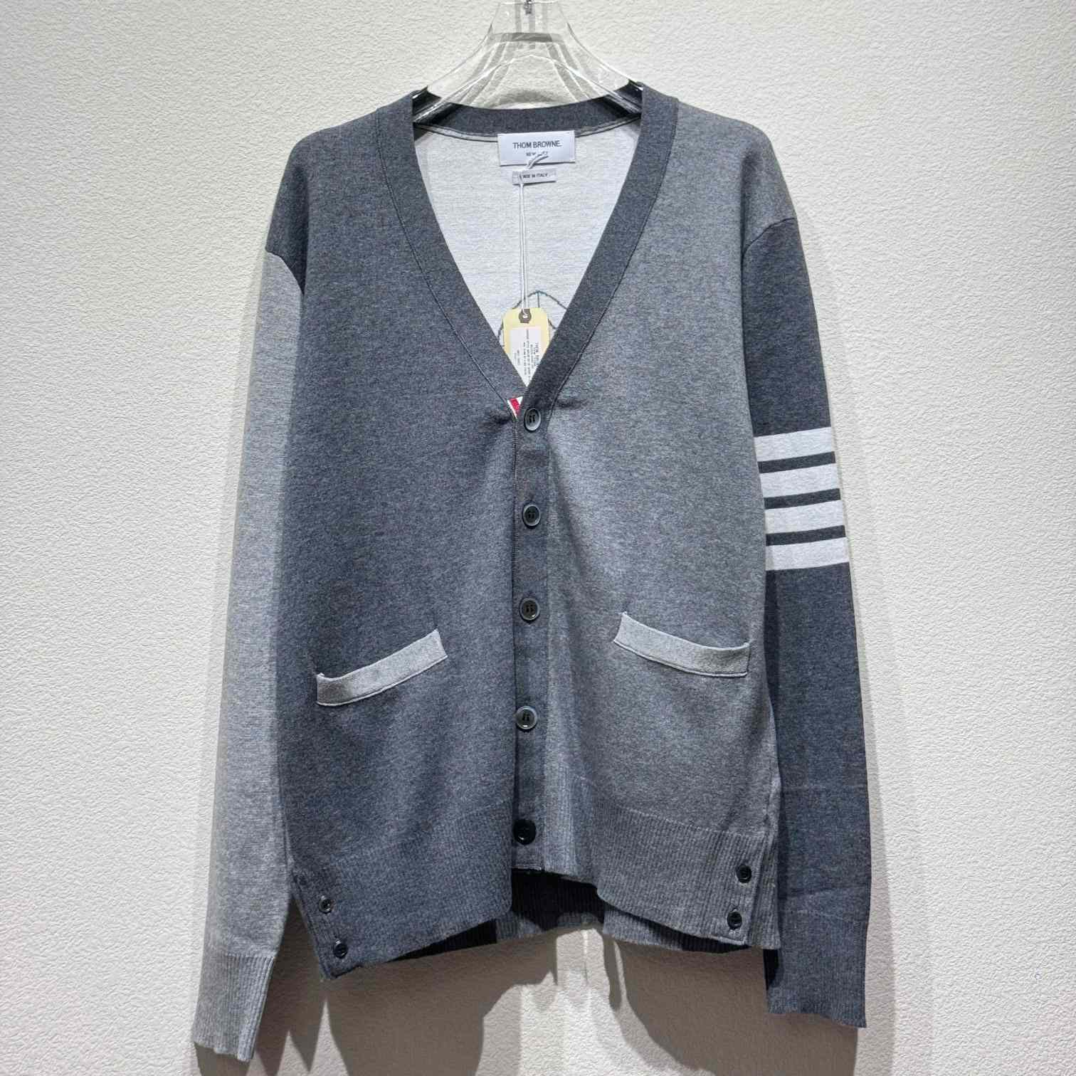 Thom Browne 4-Bar Oversize Wool Cardigan - EUR FASHION