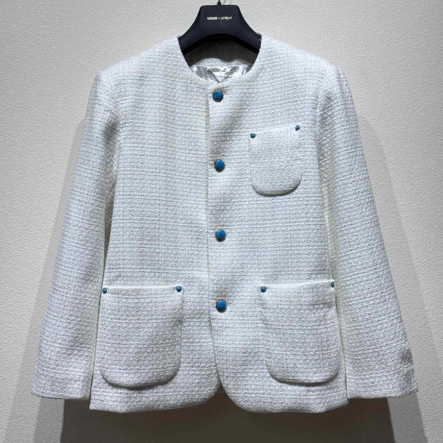 Louis Vuitton Chic Collarless Baby Llama And Wool-Blend Jacket    1AG472 - EUR FASHION