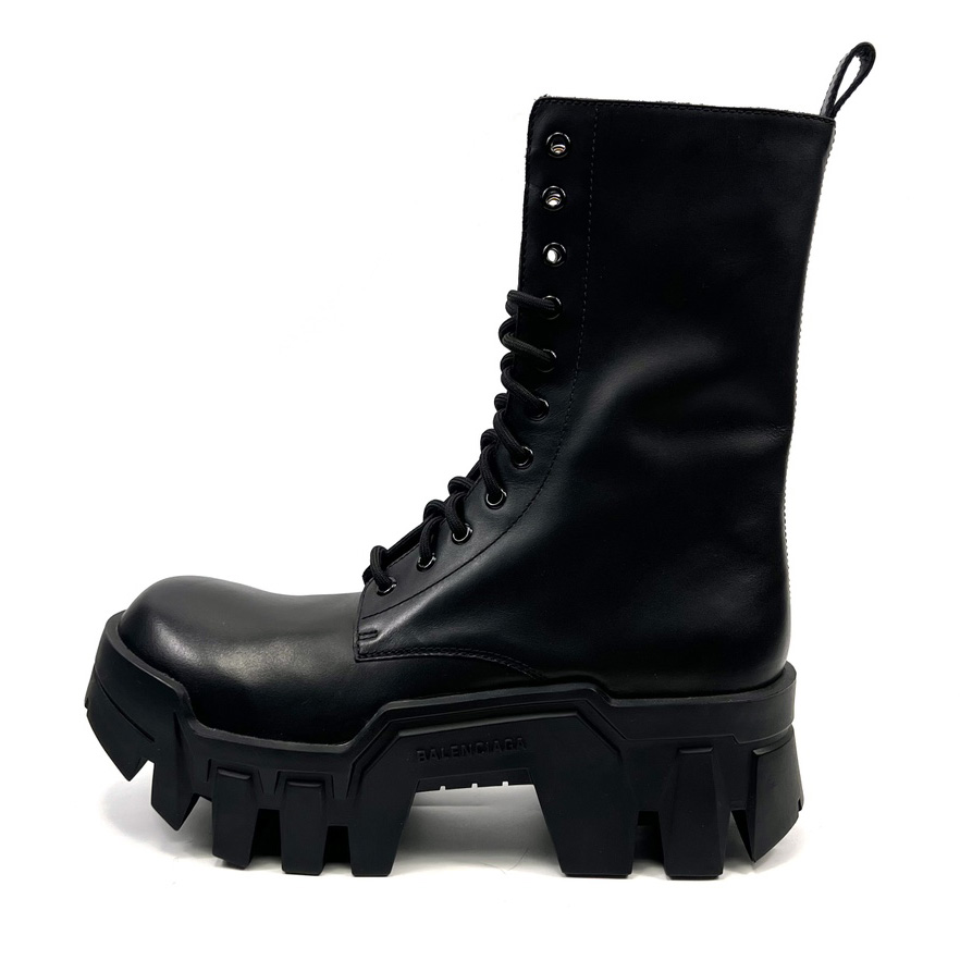 Balenciaga Bulldozer Lace-Up Boot In Black - EUR FASHION