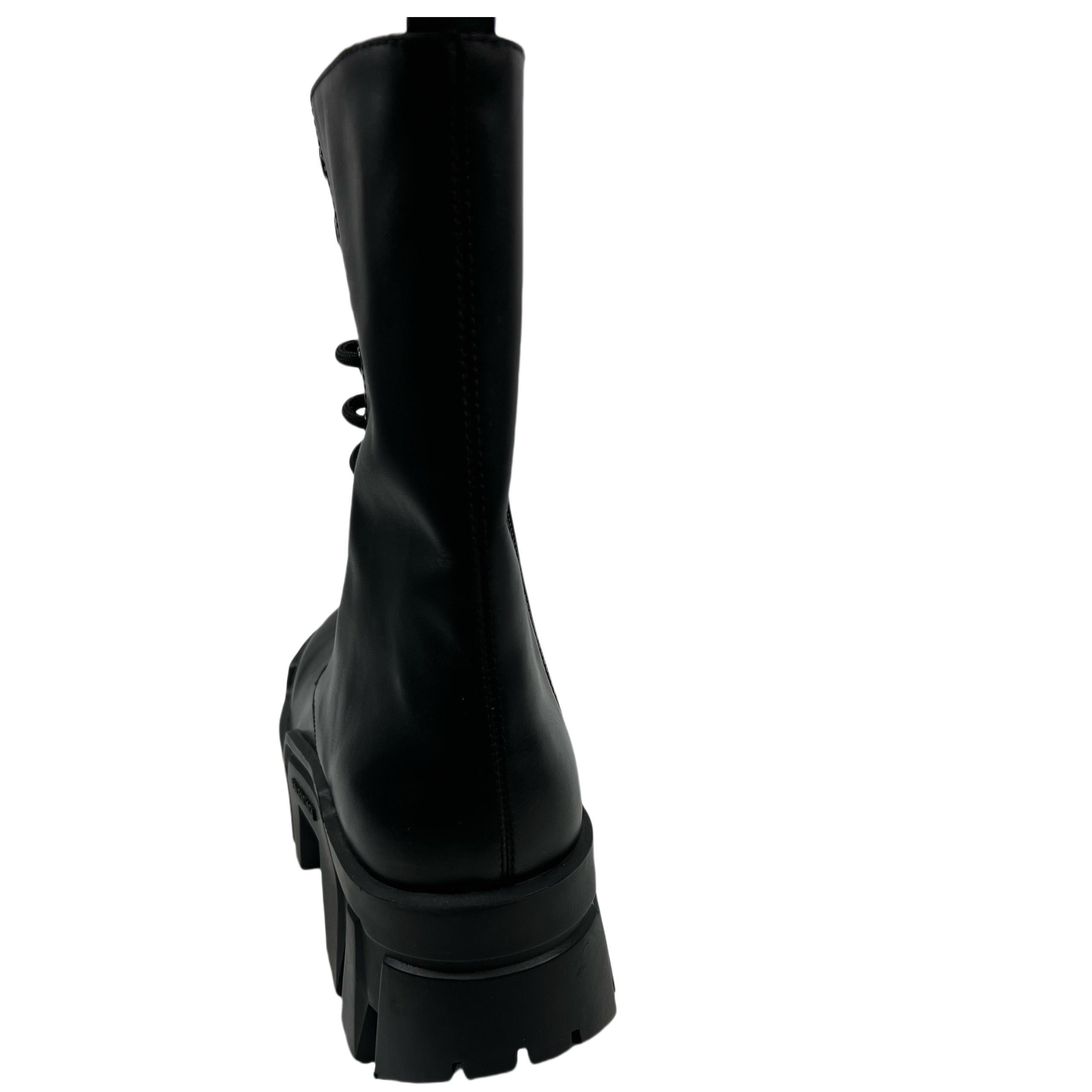 Balenciaga Bulldozer Lace-Up Boot In Black - EUR FASHION