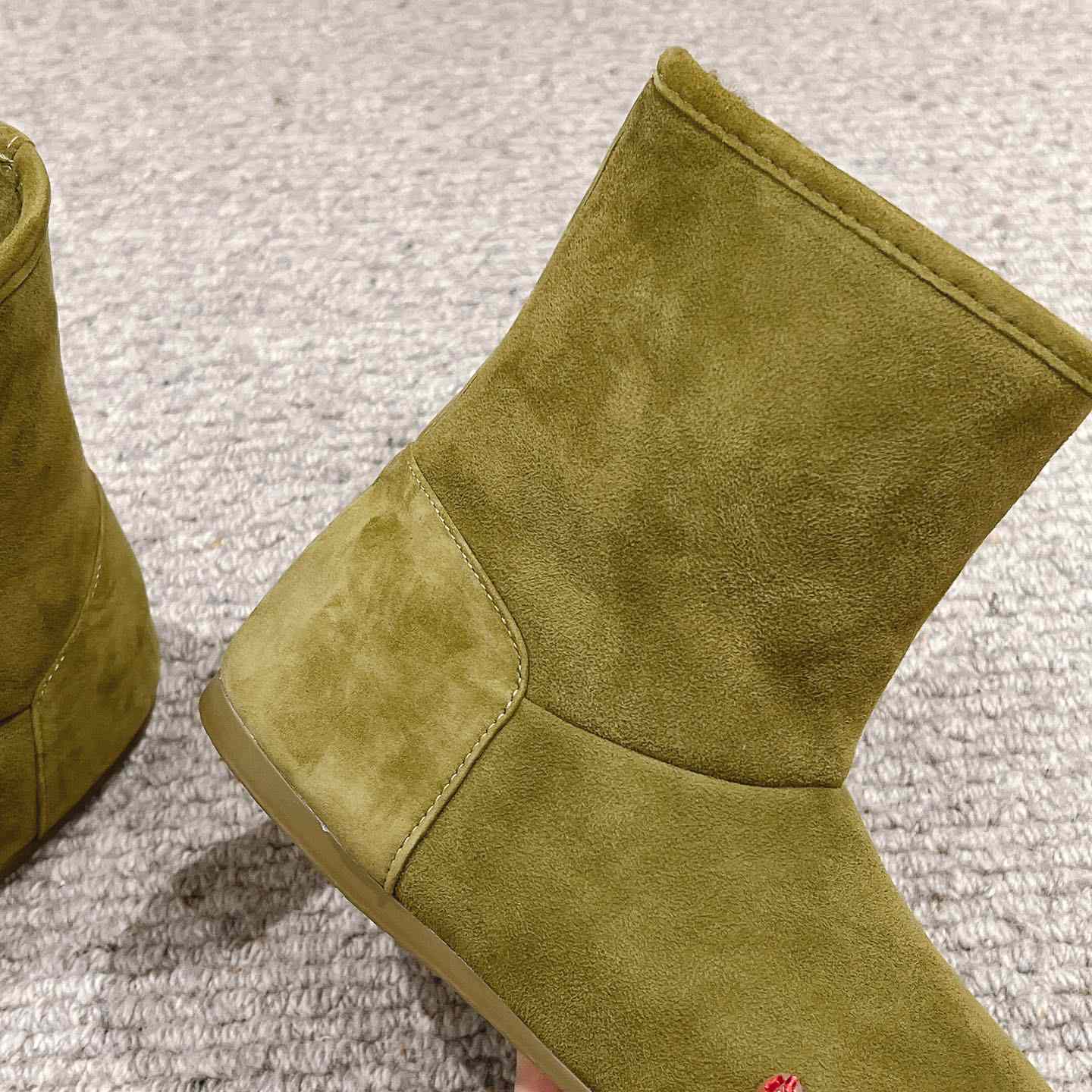 Loewe Lago Boot In Suede And Shearling - EUR FASHION