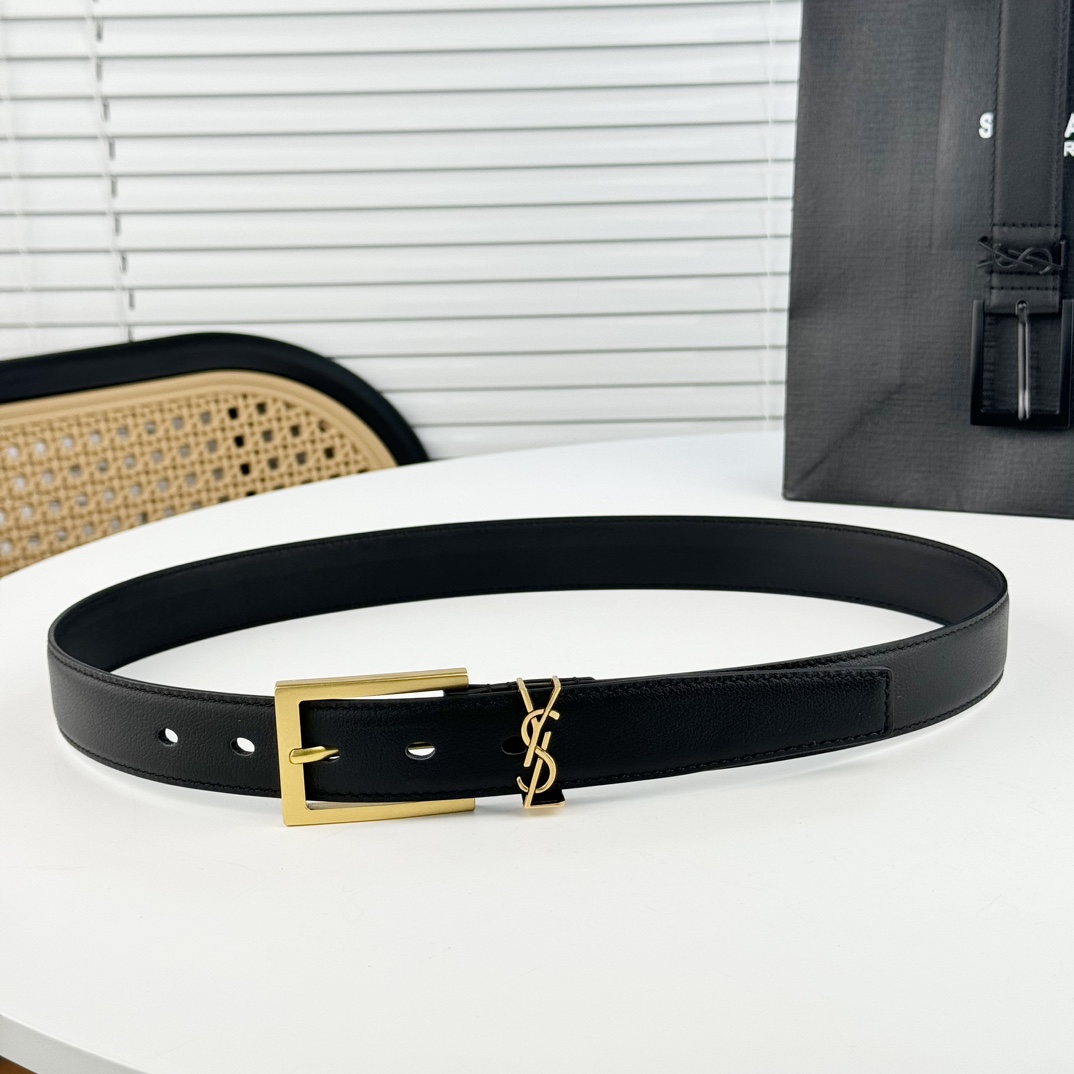 Saint Laurent Leather Belt   - EUR FASHION