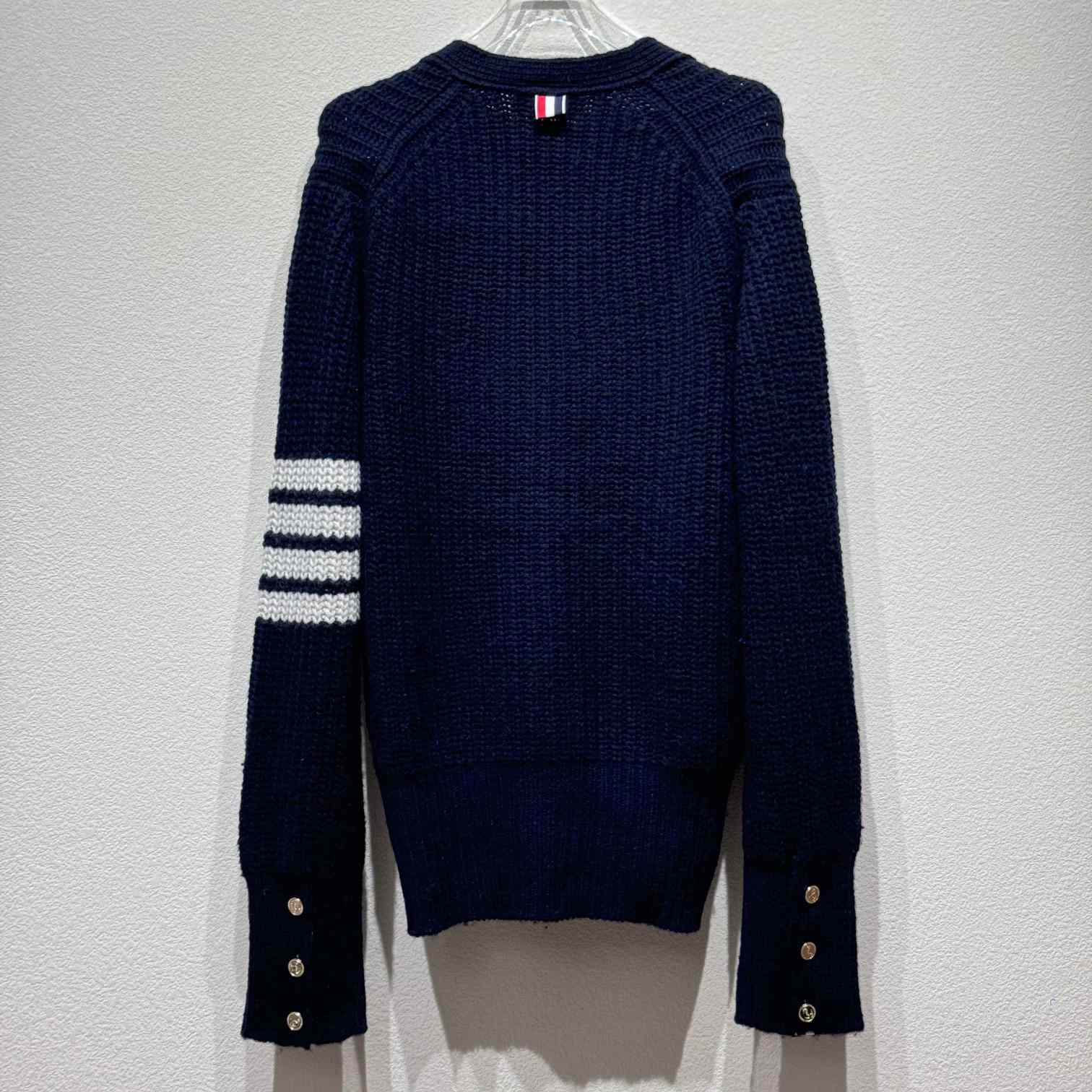 Thom Browne 4-Bar Oversize Wool Cardigan - EUR FASHION