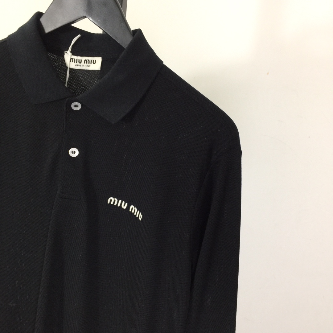 Miu Miu Cotton Piqué Polo Shirt - EUR FASHION