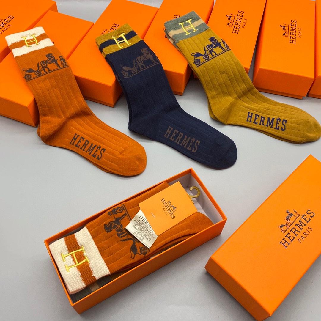 Hermes Socks/Box - EUR FASHION