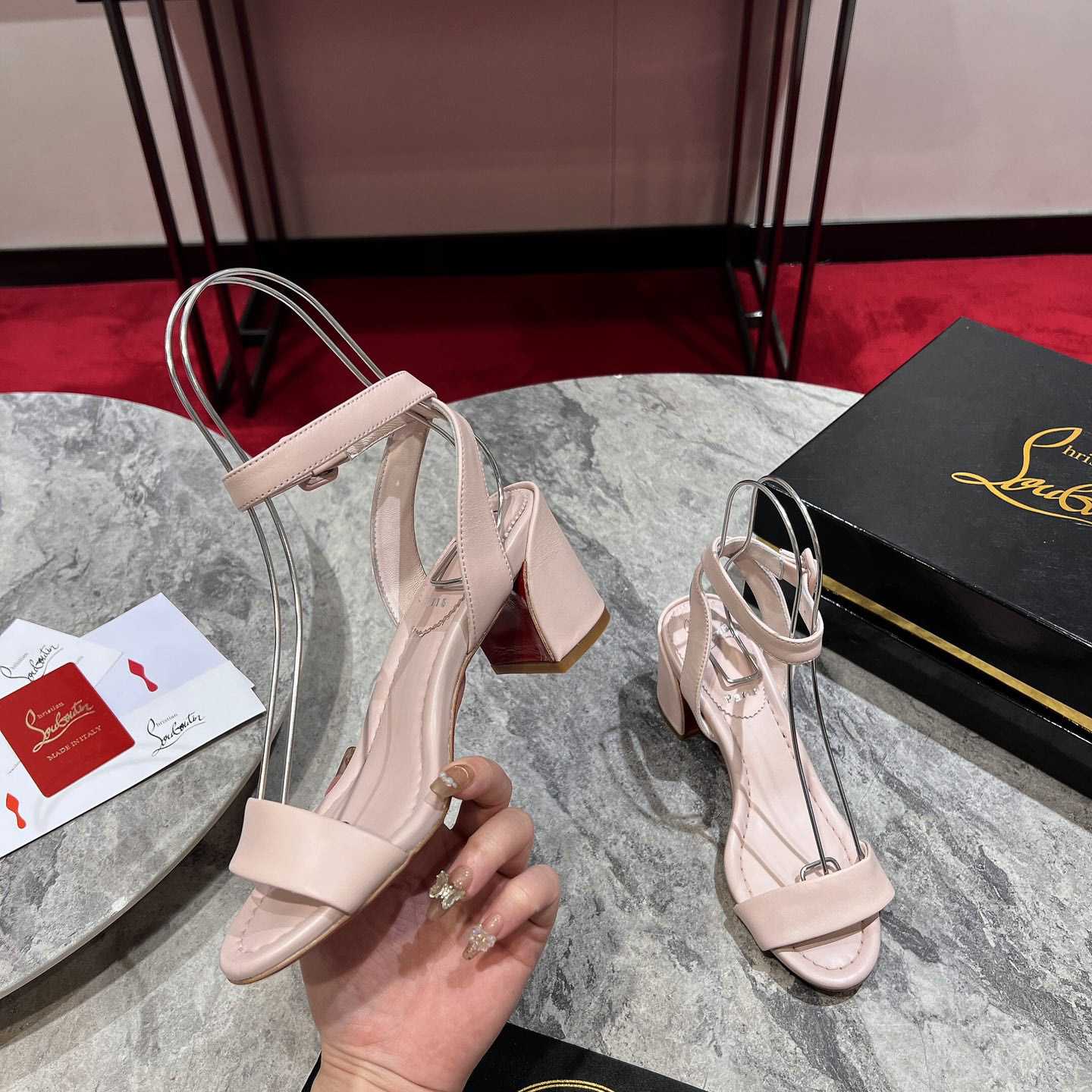 Christian Louboutin  Pink Lin Miss Sabina 55 Sandals - EUR FASHION