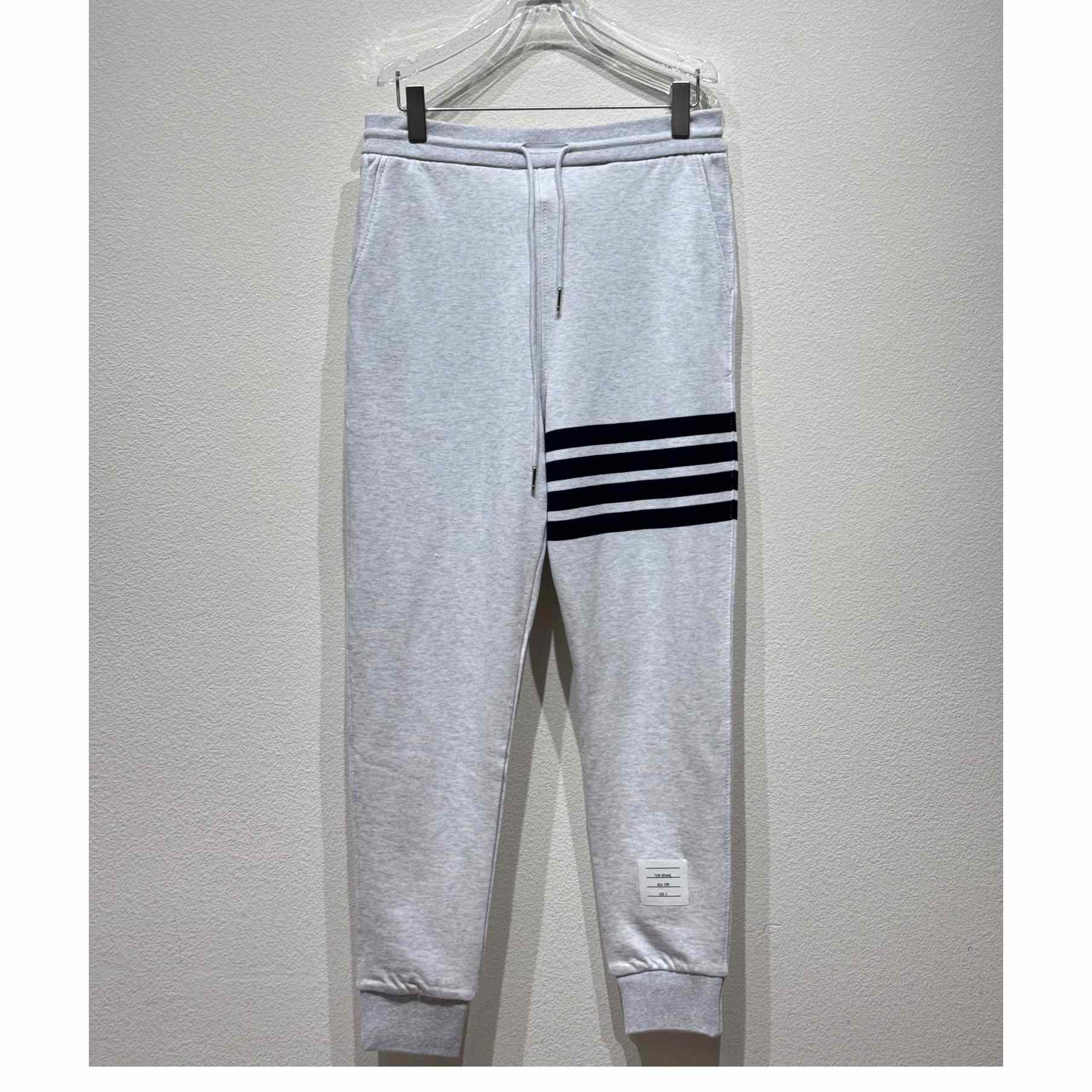 Thom Browne 4-Bar Cotton Track Pants - EUR FASHION