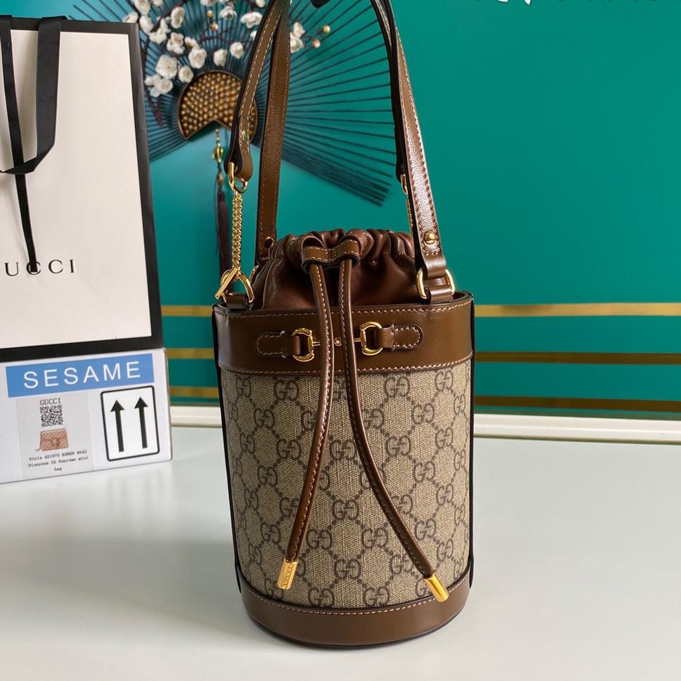 Gucci Horsebit 1955 Small Bucket Bag 'Beige'  (16-14-14cm) - EUR FASHION