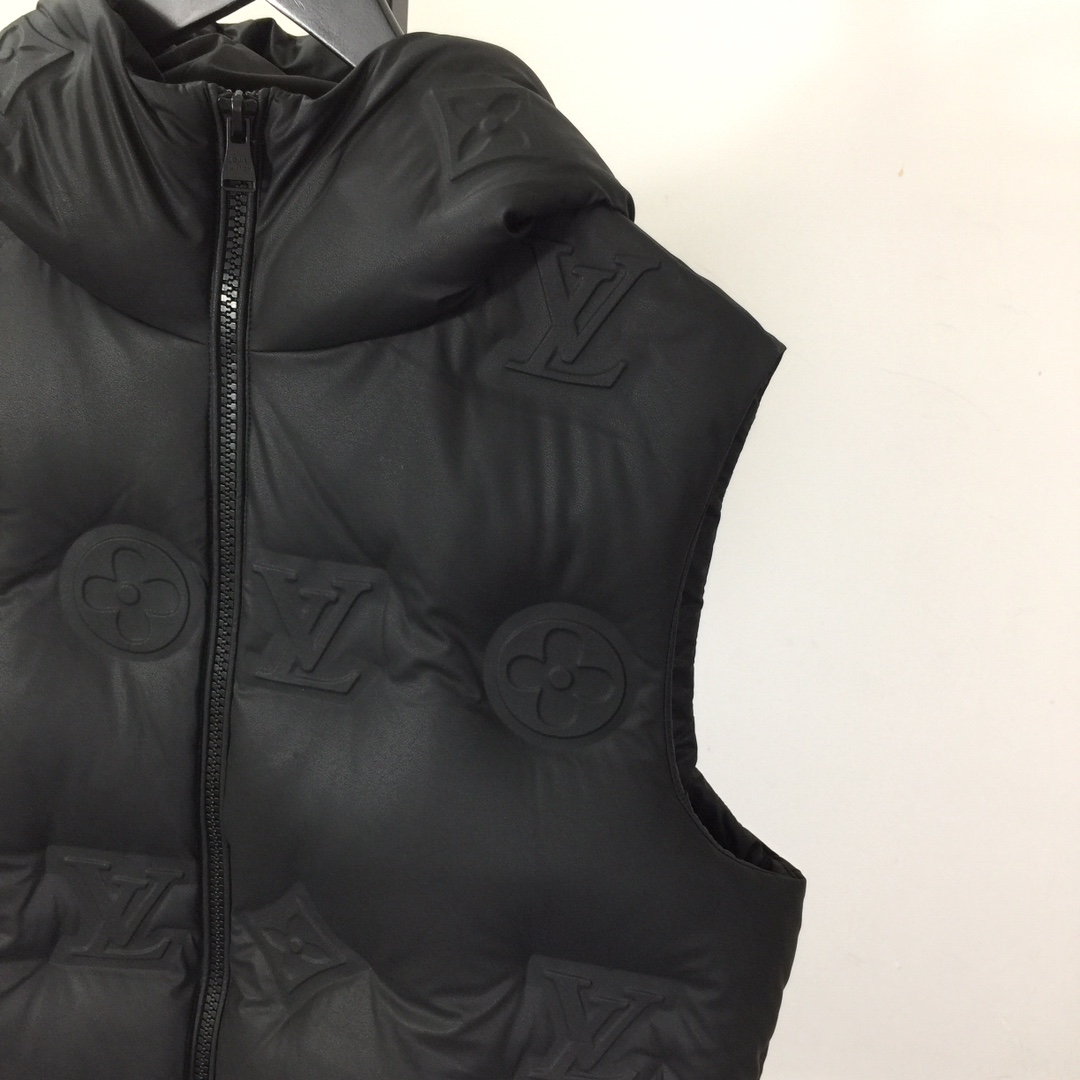 Louis Vuitton Monogram Boyhood Puffer Leather Gilet    - EUR FASHION