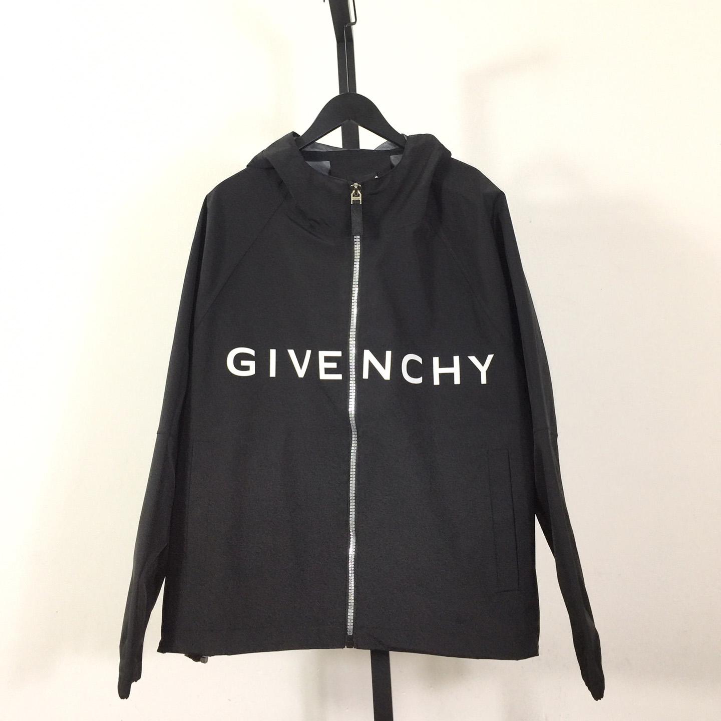 Givenchy Logo Hooded Jacket in Black - EUR FASHION