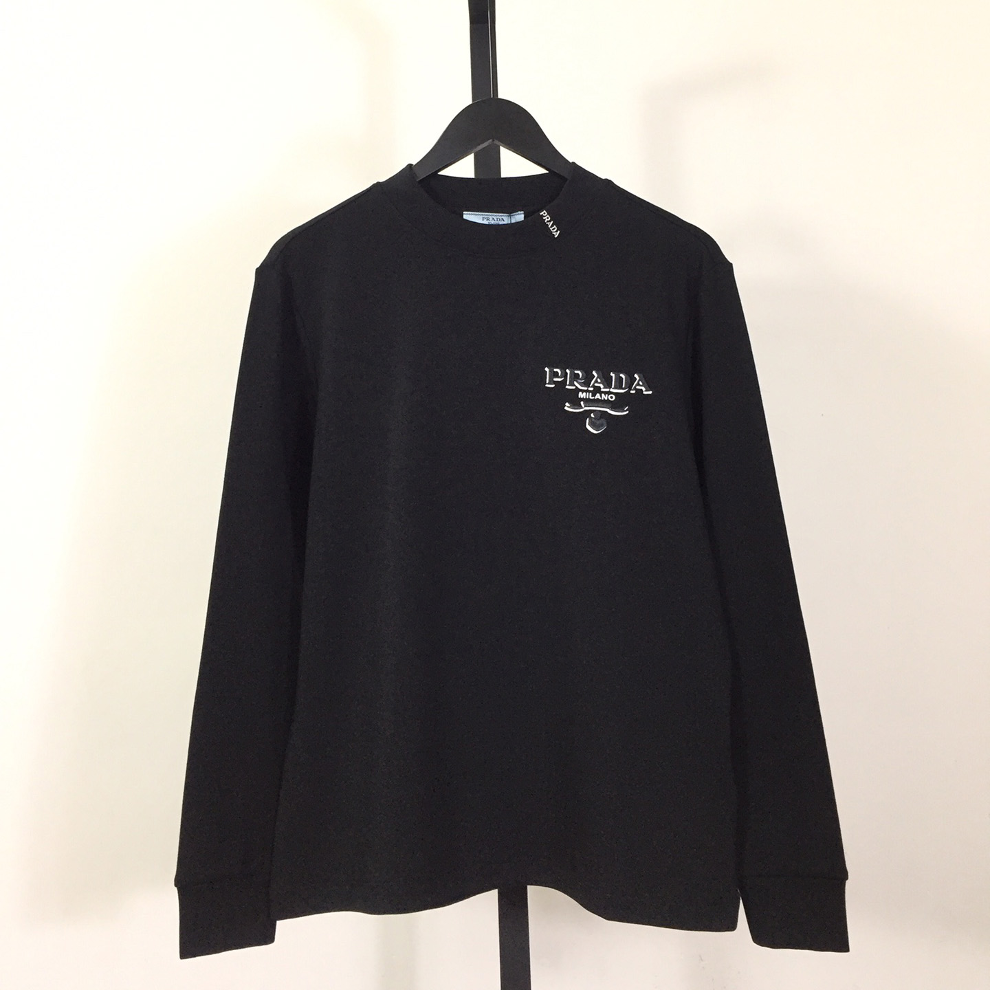 Prada Long-sleeved Cotton T-shirt - EUR FASHION