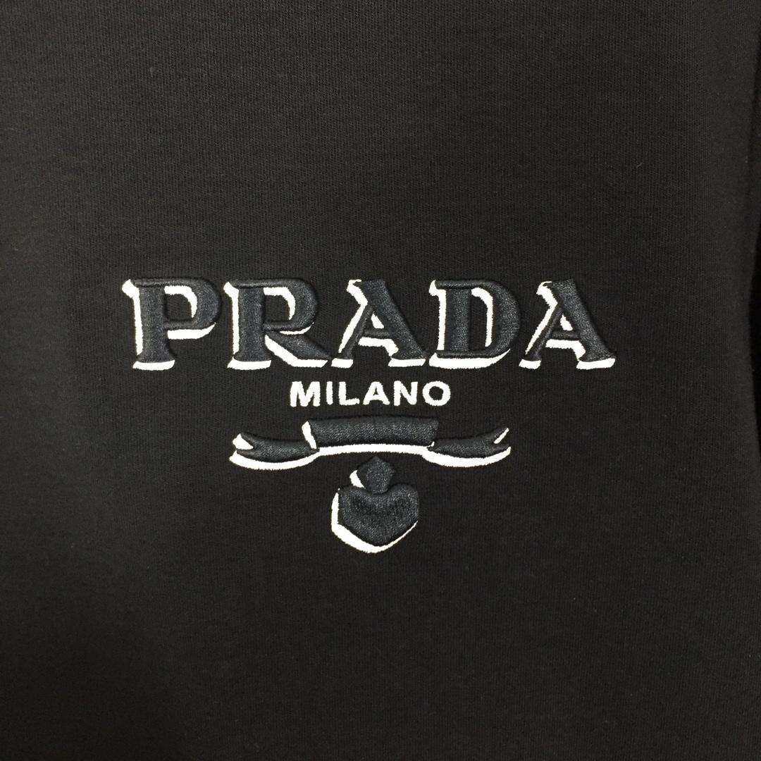 Prada Long-sleeved Cotton T-shirt - EUR FASHION