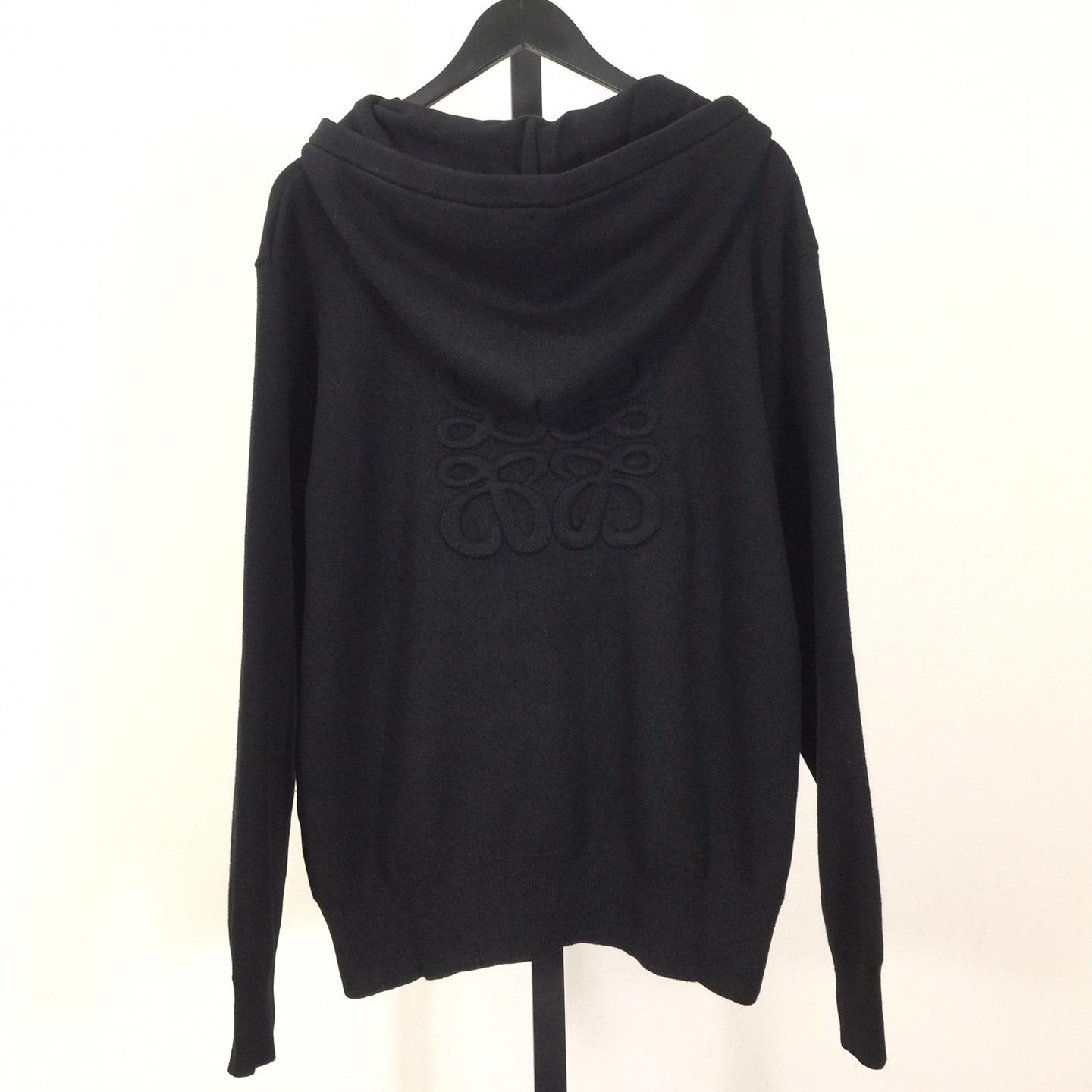 Loewe Anagram Zip-up Hoodie In Wool - EUR FASHION