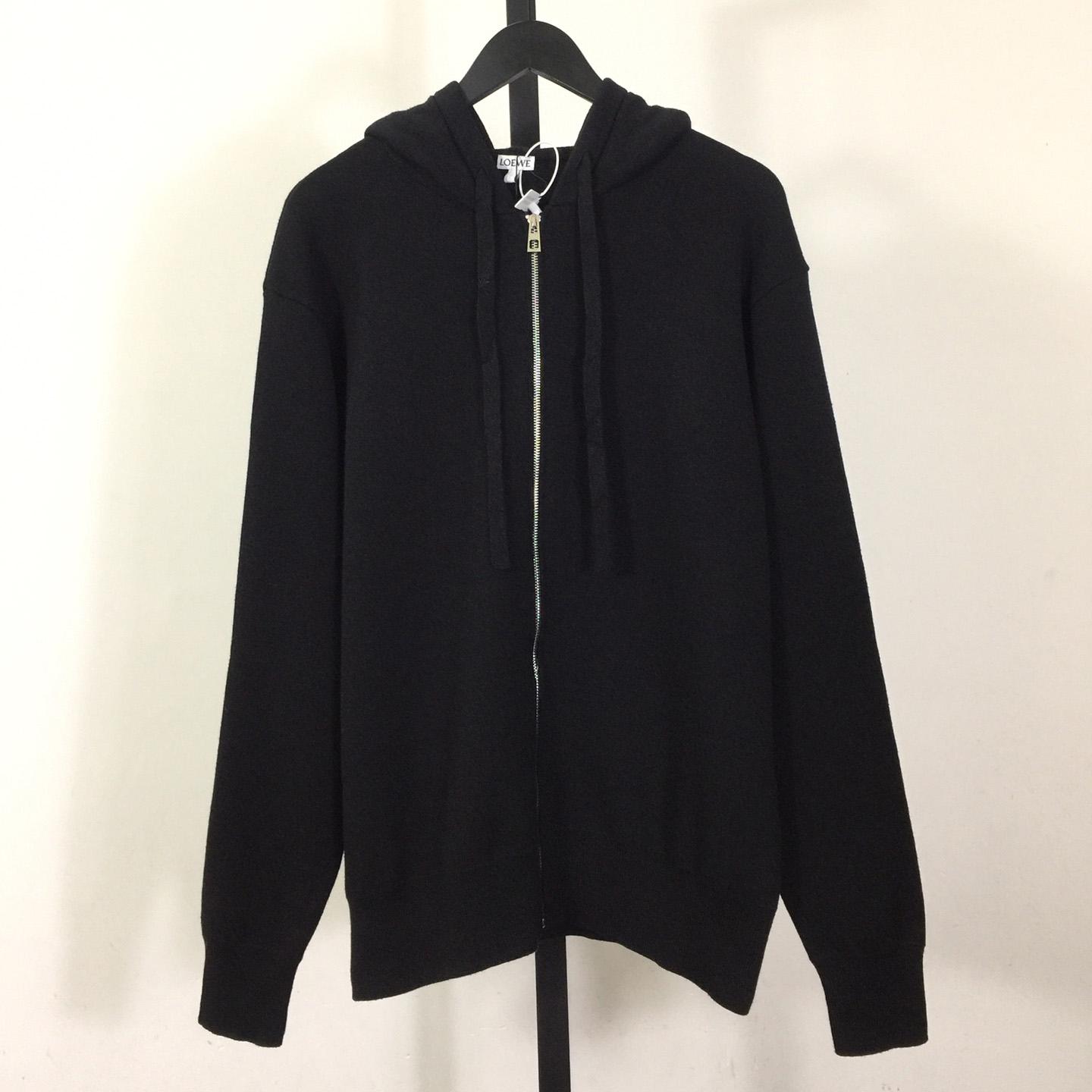 Loewe Anagram Zip-up Hoodie In Wool - EUR FASHION