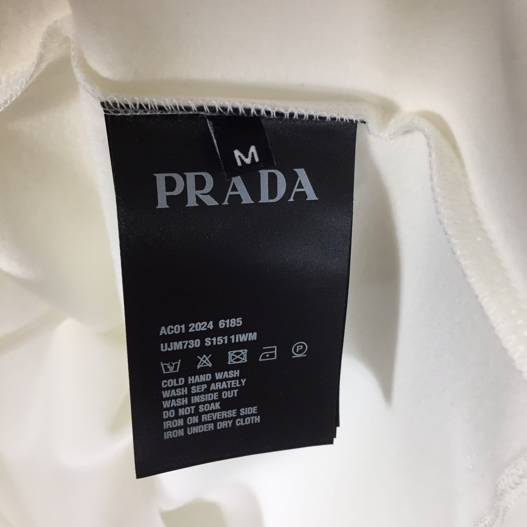 Prada Long-sleeved Cotton T-shirt - EUR FASHION