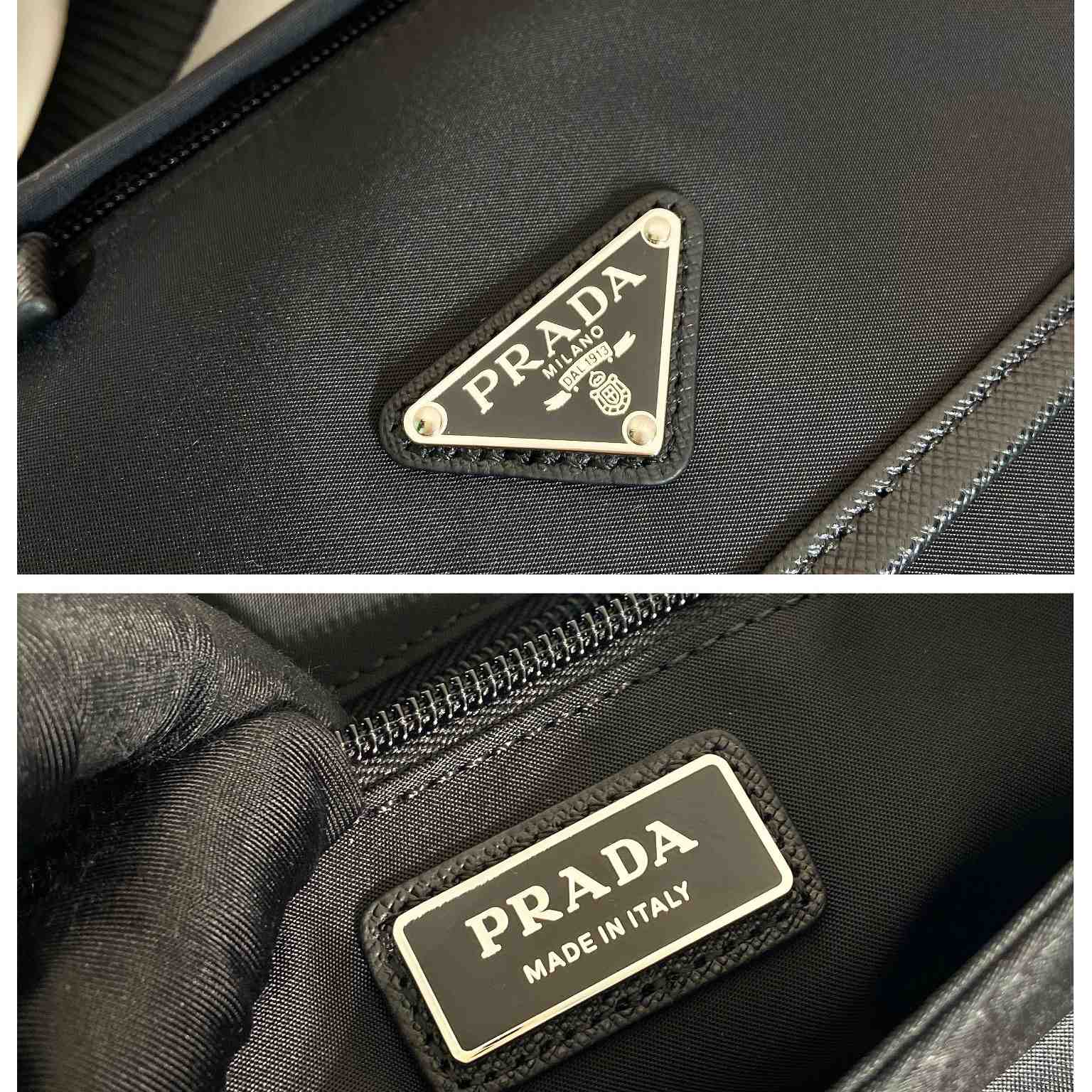 Prada Re-Nylon And Saffiano Leather Shoulder Bag - EUR FASHION