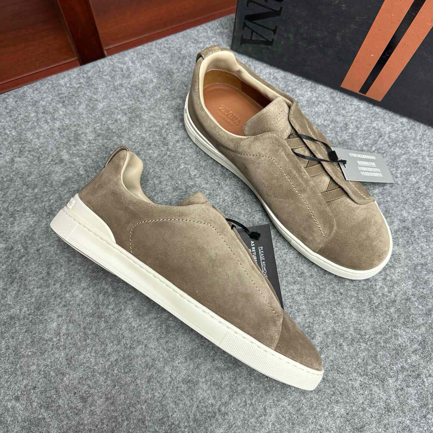 Zegna Suede Triple Stitch™ Sneakers - EUR FASHION