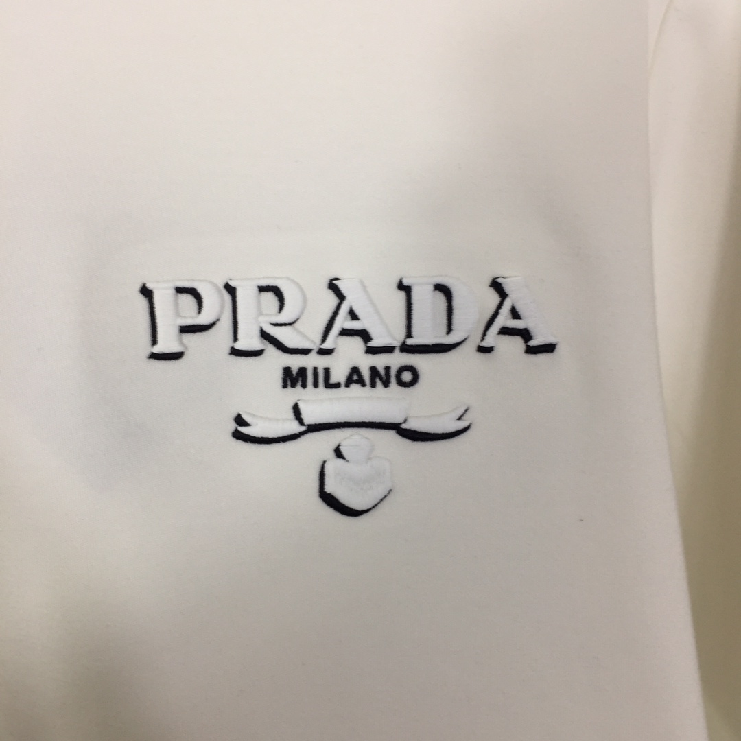 Prada Long-sleeved Cotton T-shirt - EUR FASHION