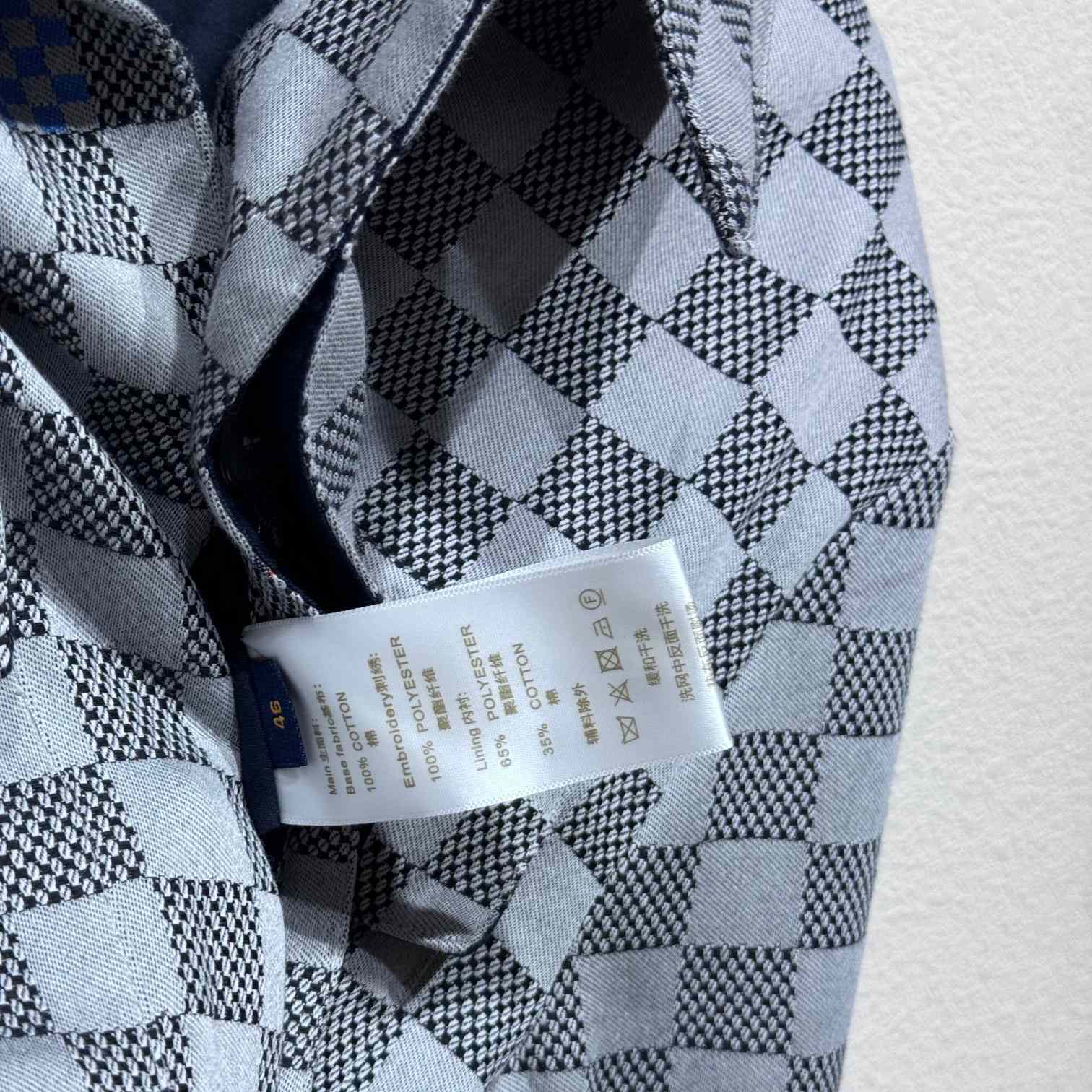 Louis Vuitton Damier Open Collar Cotton Overshirt   1AFVN2 - EUR FASHION