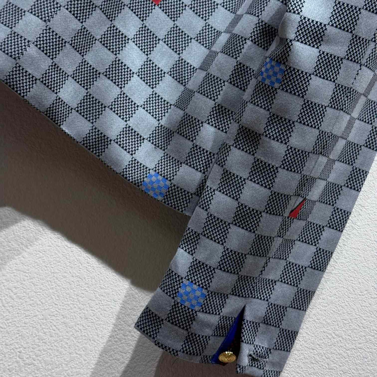 Louis Vuitton Damier Open Collar Cotton Overshirt   1AFVN2 - EUR FASHION