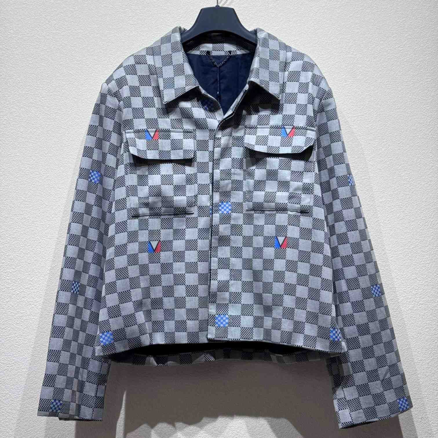 Louis Vuitton Damier Open Collar Cotton Overshirt   1AFVN2 - EUR FASHION