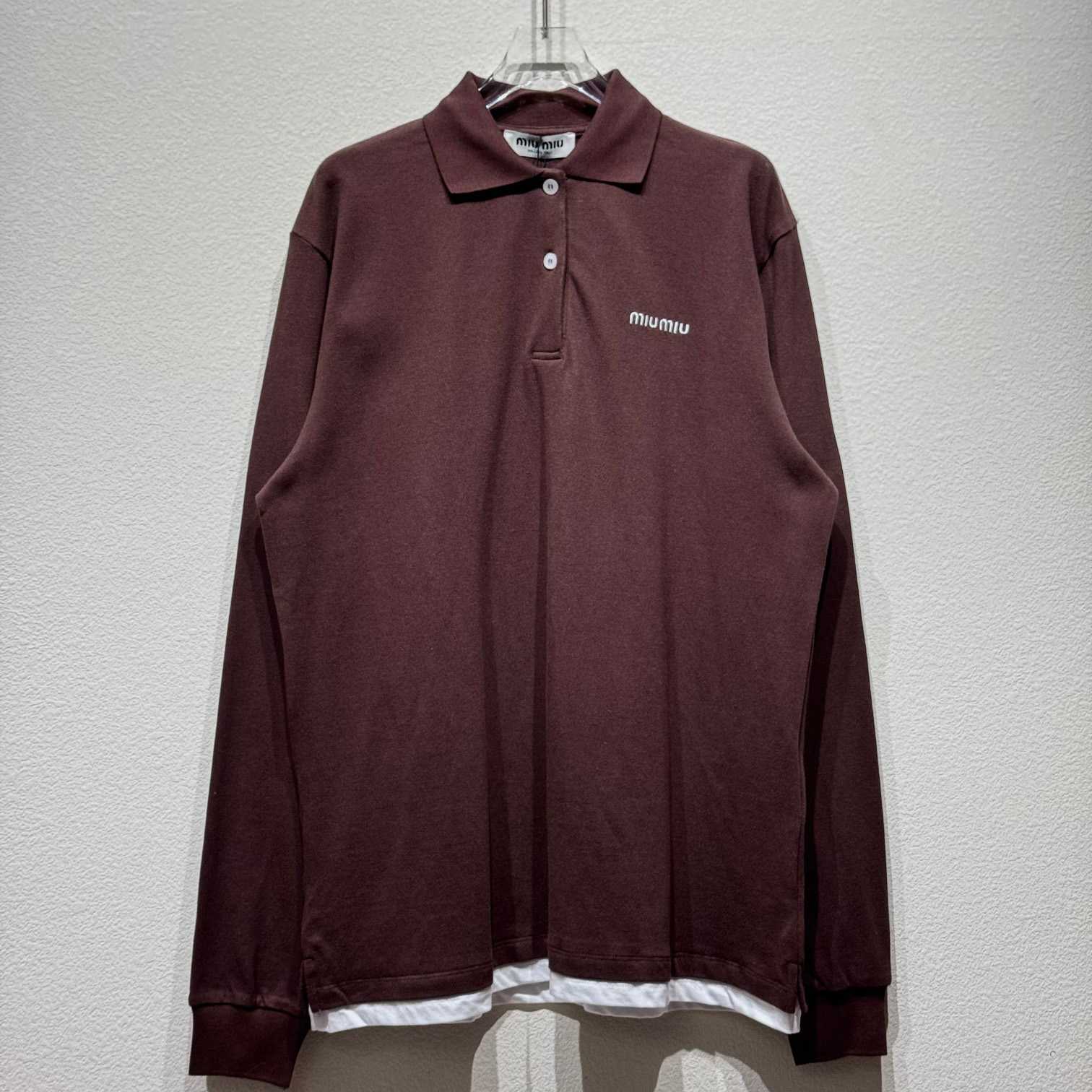 Miu Miu Piqué And Jersey Polo Shirt - EUR FASHION