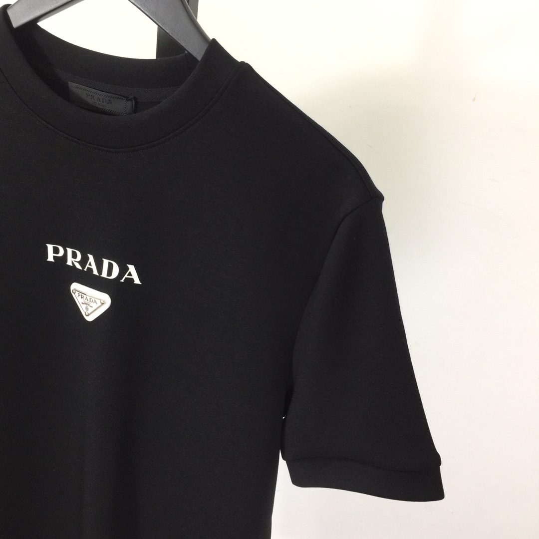 Prada Logo Cotton T-shirt - EUR FASHION