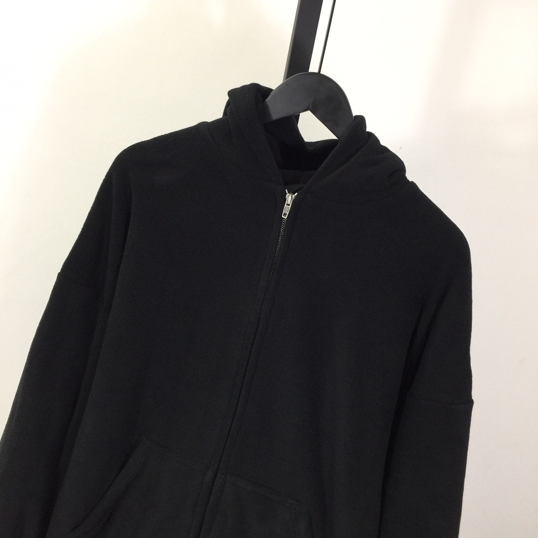 Balenciaga Pigalle Outerwear Zip-Up Hoodie In Black - EUR FASHION