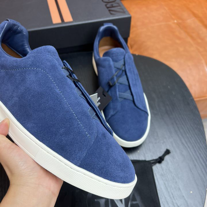 Zegna Suede Triple Stitch™ Sneakers - EUR FASHION