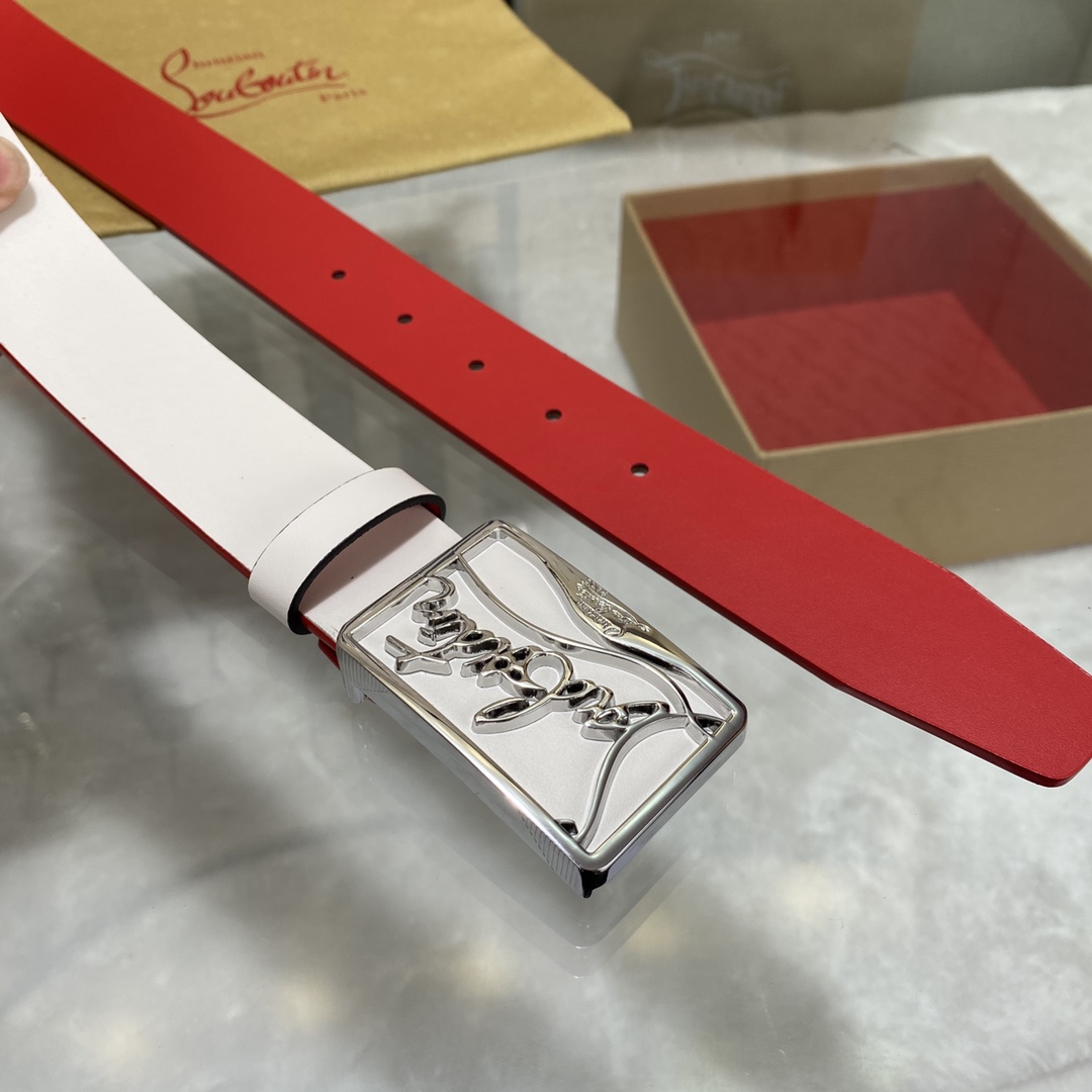 Christian Louboutin Logo Leather Belt  - EUR FASHION