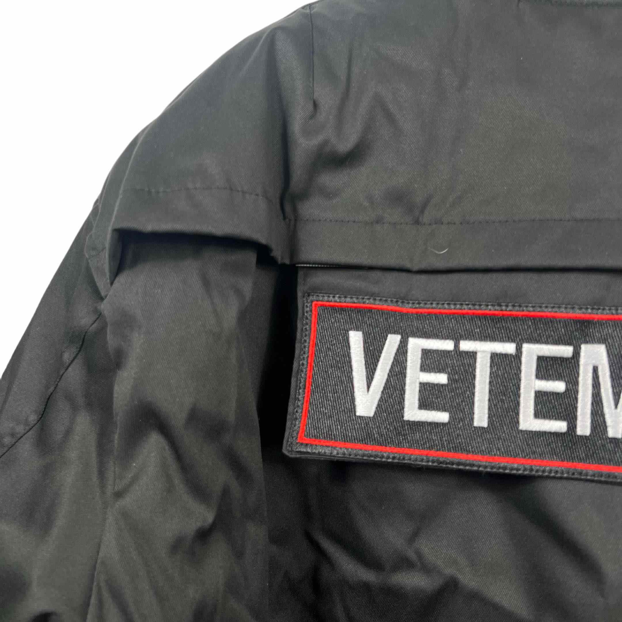 Vetements Black Cotton Patchwork Bomber Jacket - EUR FASHION