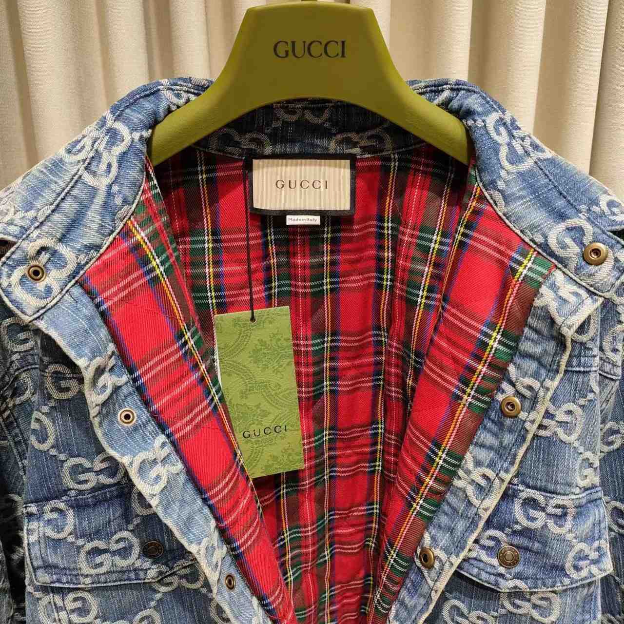 Gucci GG Jacquard Denim Shirt - EUR FASHION