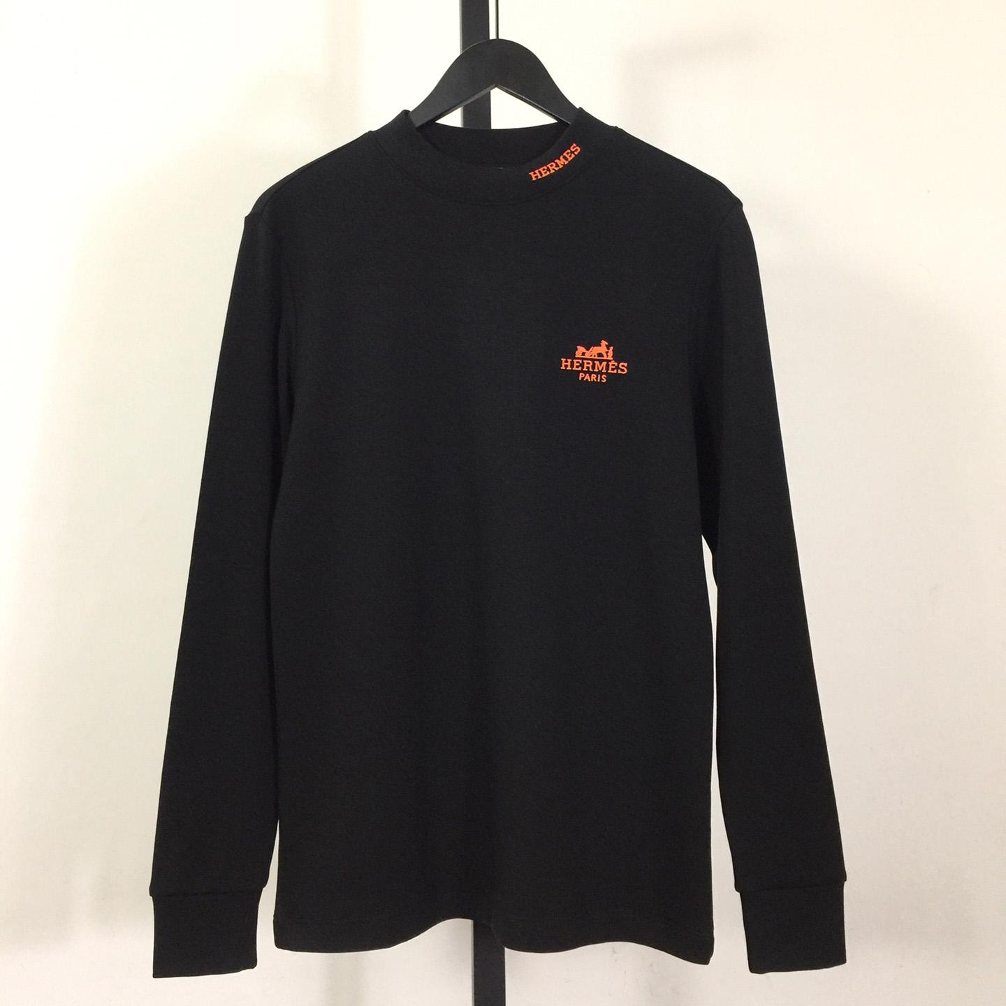 Hermes Logo Long Sleeve Tee - EUR FASHION