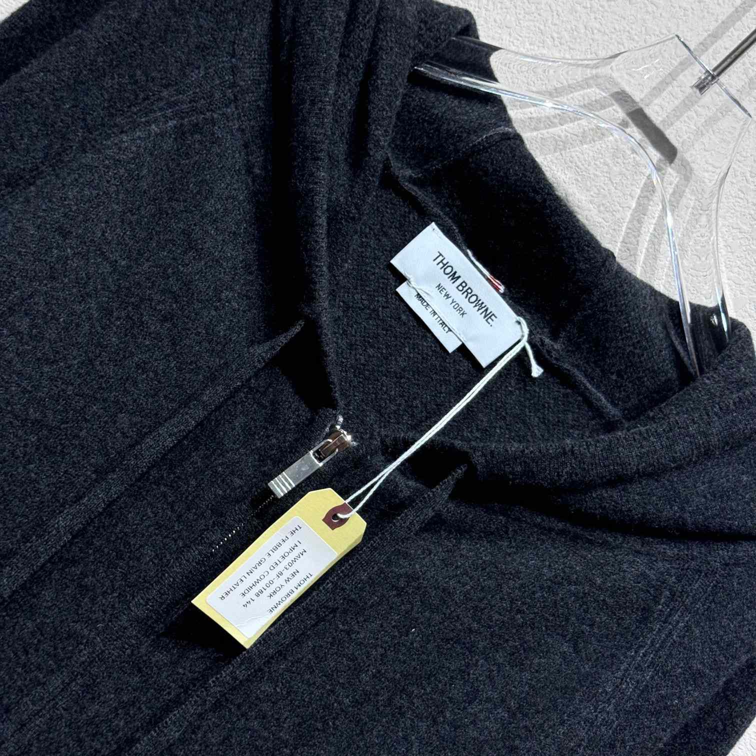 Thom Browne Knitted Zip Hoodie - EUR FASHION