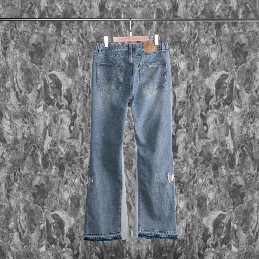 Chrome Heart Cross Patch Jeans - EUR FASHION