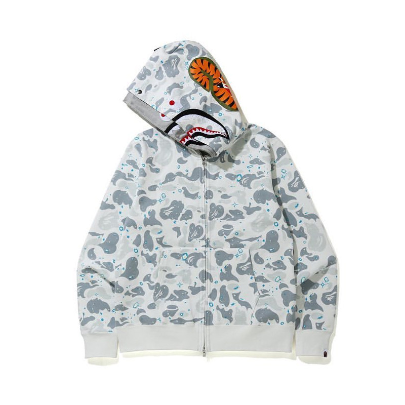 Bape Space Camo Shark Full Zip Double Hoodie - EUR FASHION