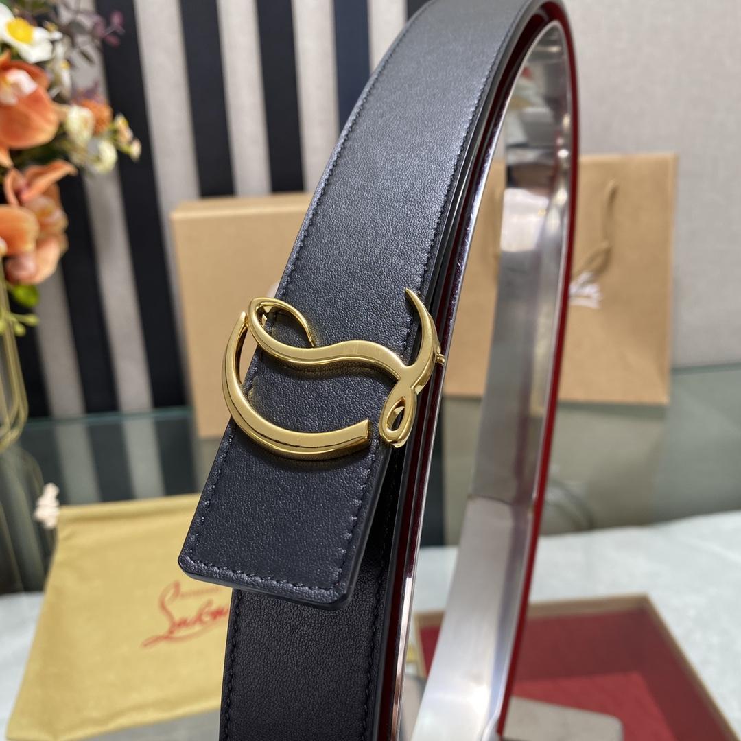 Christian Louboutin Logo Leather Belt  - EUR FASHION