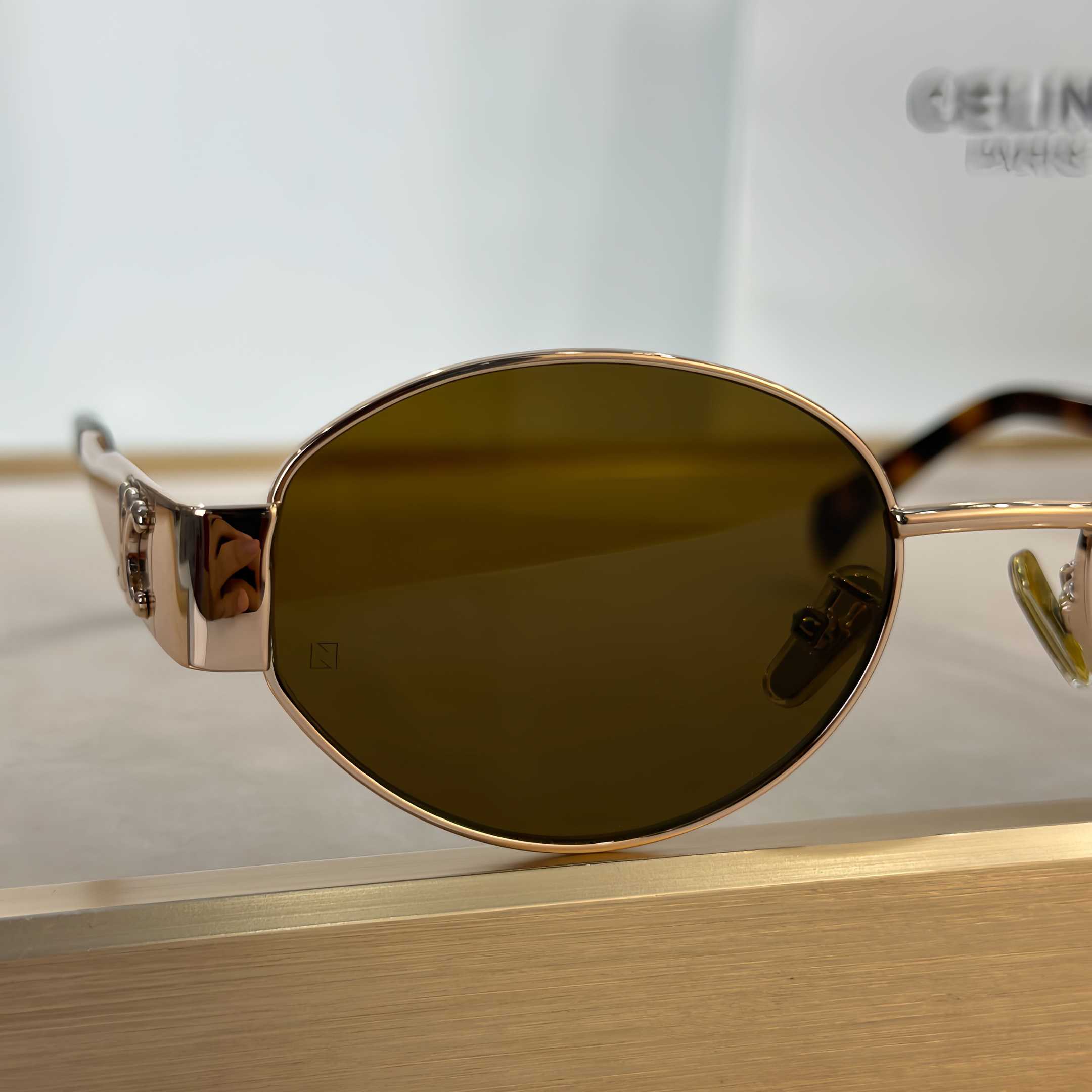 Celine Triomphe Metal 01 Sunglasses In Metal - EUR FASHION