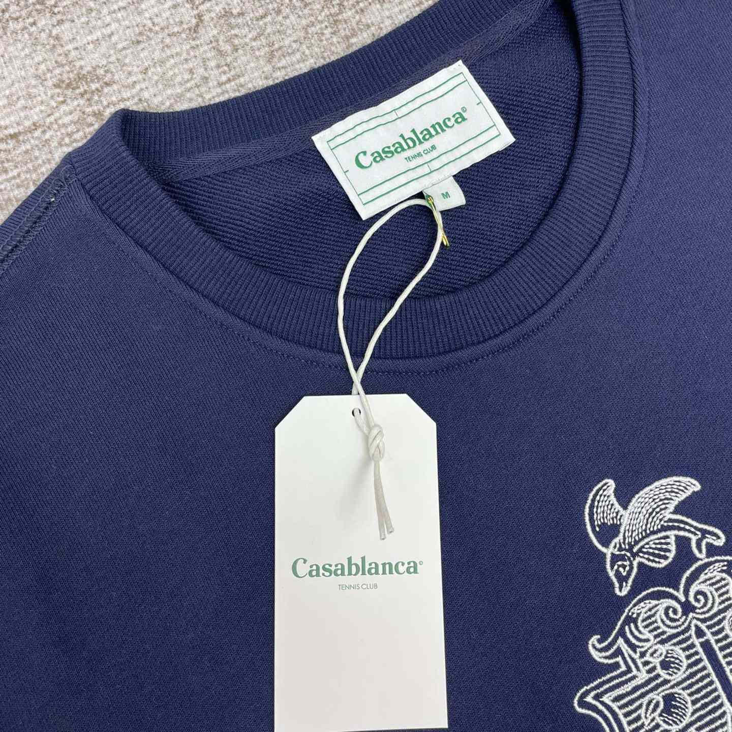 Casablanca Embroidered-logo Organic Cotton Sweatshirt   c671 - EUR FASHION